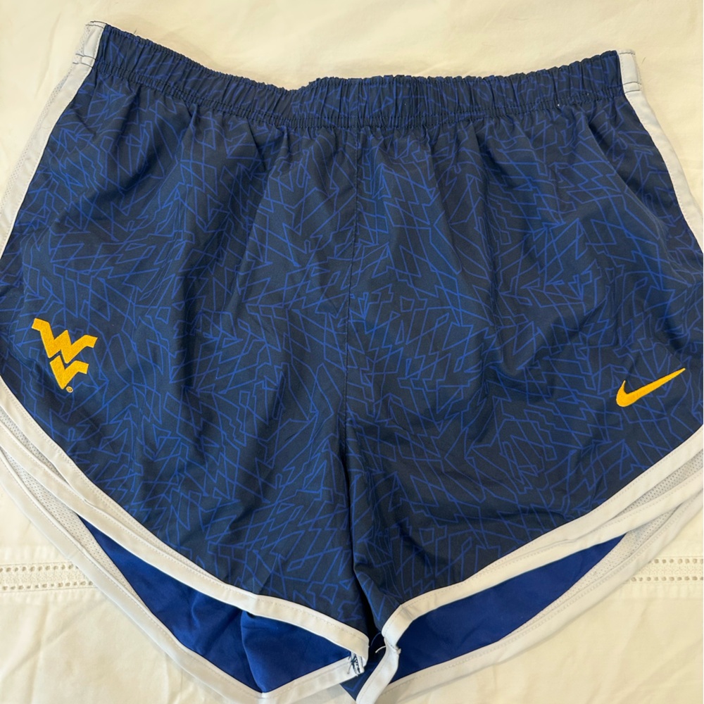 U OF WEST VIRGINIA-NIKE Women’s Dri-FIT Tempo Brief-Lined Running Shorts